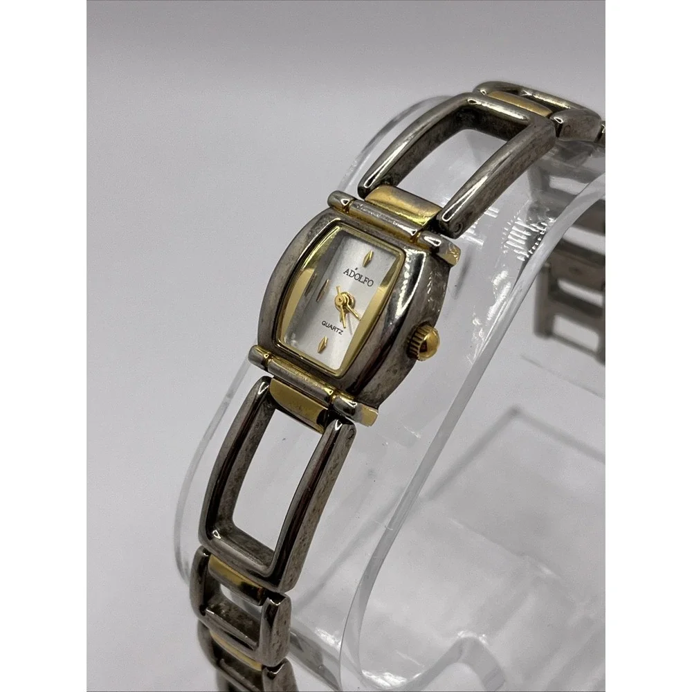 Vintage Adolfo Women's Quartz Watch Two‎ Tone 6